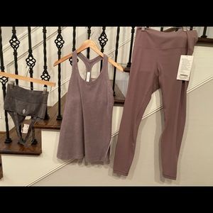Lululemon new Yoga Top, Pants and Bra